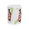 Unapologetically Cute Ceramic Mug — Fashion Illustration Coffee Cup (11oz/15oz)